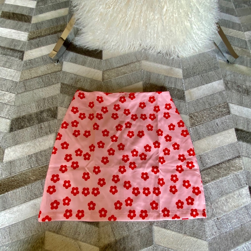Pink flower skirt